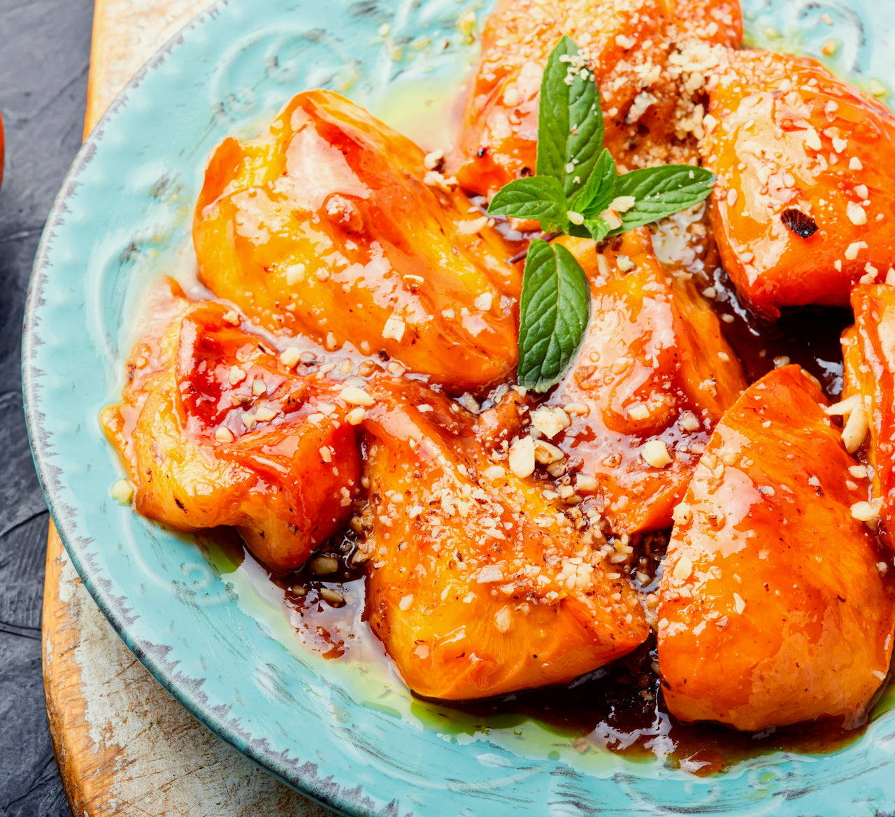 Hoisin Chicken with Fresh Peaches