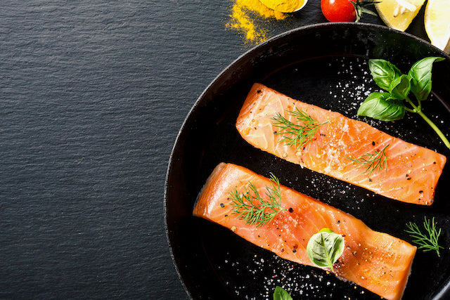 Lemon Dill Salmon with Roasted Asparagus