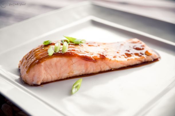 Pan Seared Salmon with Tart Cherry Reduction