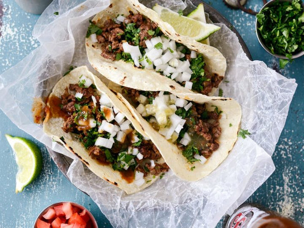 Korean Beef Street Tacos with Kimchi Rice