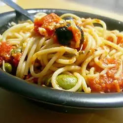 Salmon Pasta Puttanesca